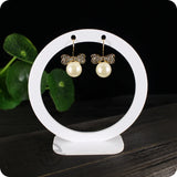 Acrylic Jewelry Display Stand for 17 Pieces, Round Shape