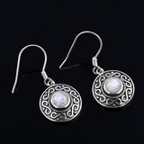 S925 Sterling Silver Moonstone Earrings Bohemian Wedding Party