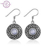 S925 Sterling Silver Moonstone Earrings Bohemian Wedding Party