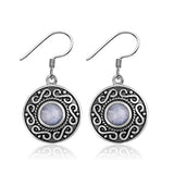 S925 Sterling Silver Moonstone Earrings Bohemian Wedding Party