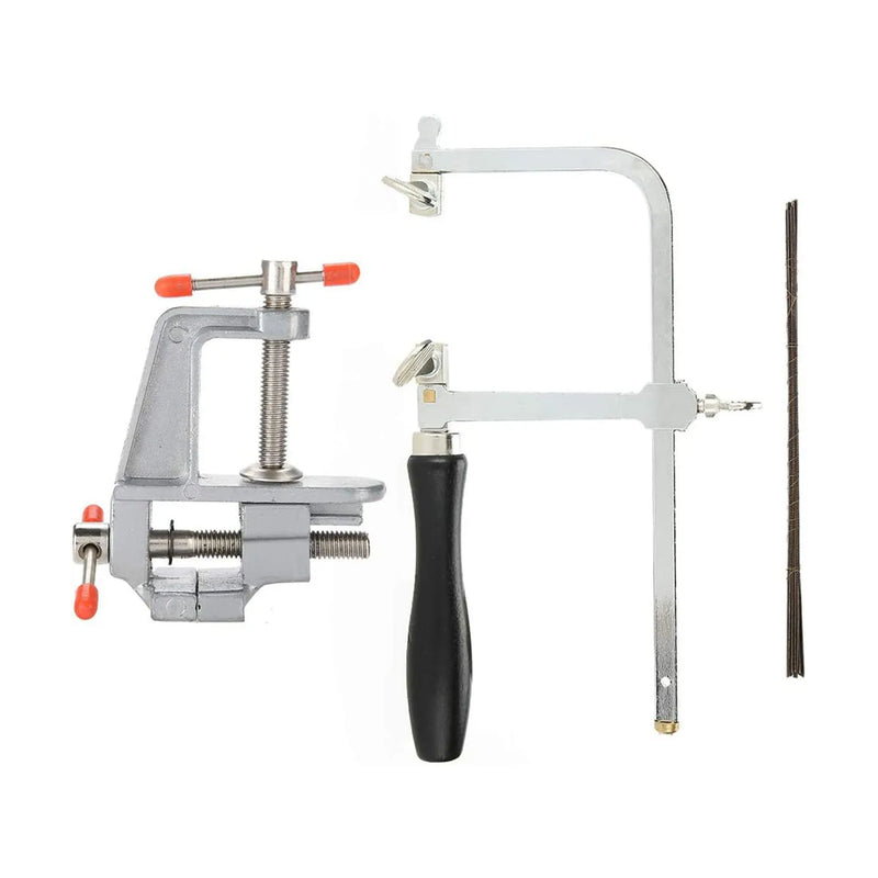 Adjustable Jewelers Sawbow Saw Frame 12 Blades Mini Vise Jewelry Making