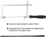 Adjustable Jewelers Sawbow Saw Frame 12 Blades Mini Vise Jewelry Making