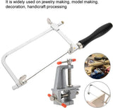 Adjustable Jewelers Sawbow Saw Frame 12 Blades Mini Vise Jewelry Making