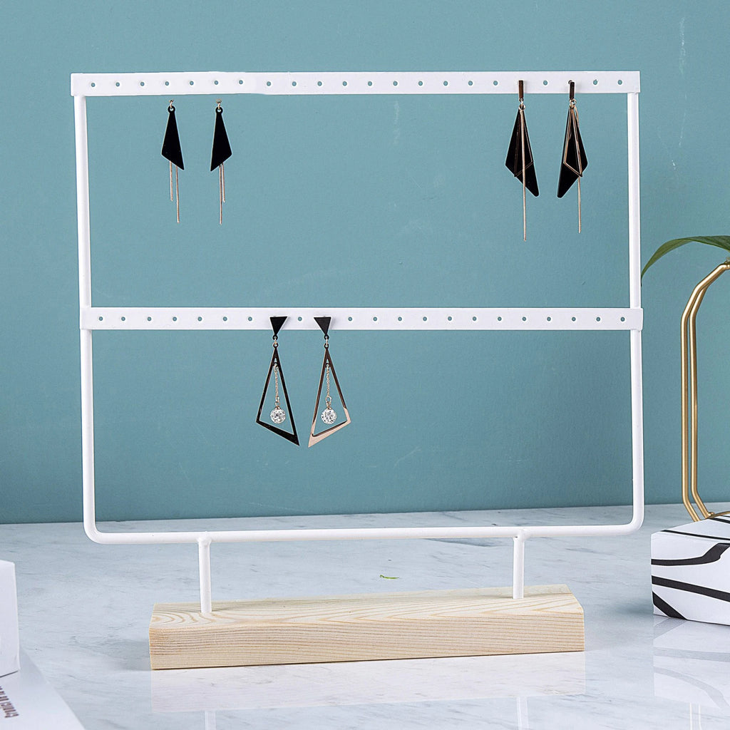 Metal Earring Display Stand Jewelry Shelf Vintage Organizer