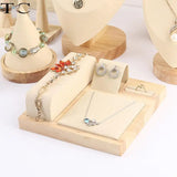 Solid Wood Jewelry Rack Necklace Bracelet Ring Display Props