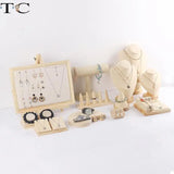 Solid Wood Jewelry Rack Necklace Bracelet Ring Display Props