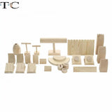 Solid Wood Jewelry Display Stand Set
