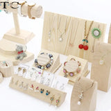 Solid Wood Jewelry Display Stand Set