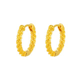 18k Small Twist Ear Ring Buckle - Vintage Wedding Earrings