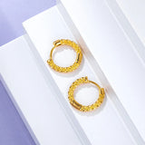 18k Small Twist Ear Ring Buckle - Vintage Wedding Earrings