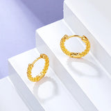 18k Small Twist Ear Ring Buckle - Vintage Wedding Earrings