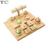 Solid Wood Jewelry Display Rack for Rings Bracelets Necklaces Earrings