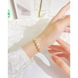 Zircon Titanium Steel Snake Bones Chain Bracelet for Women