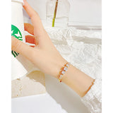 Zircon Titanium Steel Snake Bones Chain Bracelet for Women