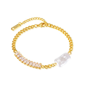 Zircon Bracelet for Girls Stainless Steel Titanium Steel