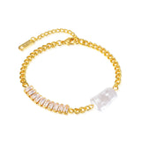 Zircon Bracelet for Girls Stainless Steel Titanium Steel