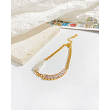 Zircon Bracelet for Girls Stainless Steel Titanium Steel