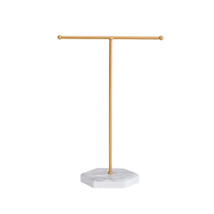 T-Bar Plated Metal Jewelry Stand Display Necklace Holder