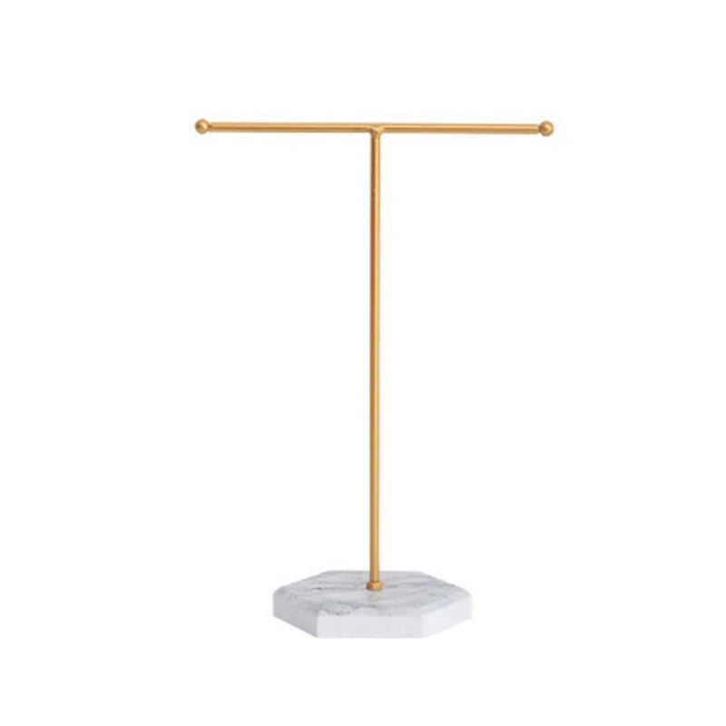 T-Bar Plated Metal Jewelry Stand Display Necklace Holder