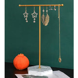 T-Bar Plated Metal Jewelry Stand Display Necklace Holder