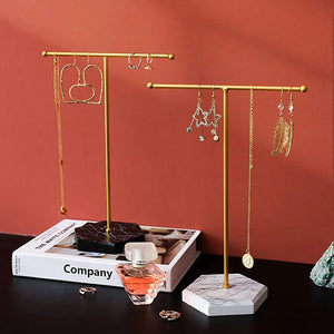 Metal T-Bar Jewelry Stand Display Necklace Holder