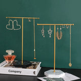 T-Bar Plated Metal Jewelry Stand Display Necklace Holder