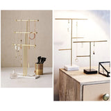 Tabletop Jewelry Stand: Pendant Earring Ring Accessory T-Bar Storage