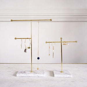 Tabletop Jewelry Stand: Pendant Earring Ring Accessory T-Bar Storage