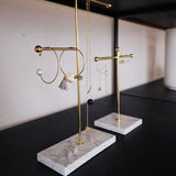 Tabletop Jewelry Stand: Pendant Earring Ring Accessory T-Bar Storage