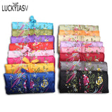 Chinese Wind Silk Jewelry Organizer Travel Pouches Embroidery Bird Roll Bag