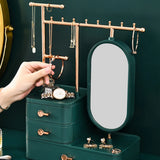 Jewelry Storage Box with High Definition Mirror