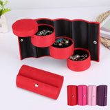 3-Layer Rotatable Flannel Jewelry Storage Box