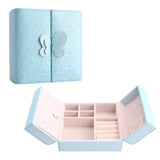Jewelry Storage Box Display Earring Organizer Necklace Casket