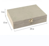 Jewelry Storage Box Earring Ring Necklace Organizer with Mirror
