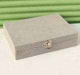 Jewelry Storage Box Earring Ring Necklace Organizer with Mirror