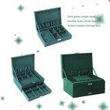 Jewelry Storage Box Dustproof Necklace Ring Organizer Holder