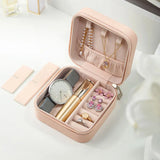 Leather Jewelry Storage Box Travel Case Organizer