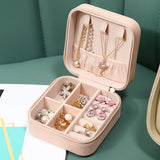 Leather Jewelry Storage Box Travel Case Organizer
