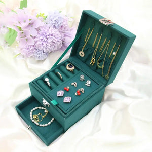 Retro Jewelry Storage Box with Lock