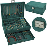 Jewelry Storage Box Necklaces Ear Studs Organizer Case