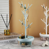Branch Jewelry Stand with Rotatable Base and Storage Case
