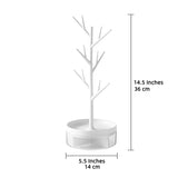 Branch Jewelry Stand with Rotatable Base and Storage Case