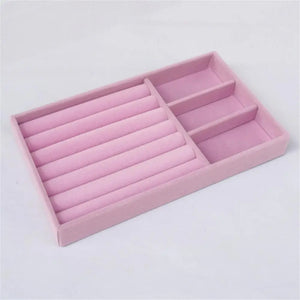 Velvet Jewelry Storage Box Earrings Necklace Ring Holder