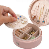 Double Layer Jewelry Travel Organizer Case - Earrings Necklace Ring Storage