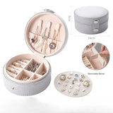 Double Layer Jewelry Travel Organizer Case - Earrings Necklace Ring Storage