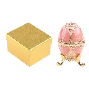 Vintage Alloy Floral Jewelry Storage Box Oval Organizer
