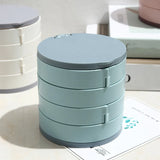 Rotating Jewelry Storage Box with Mirror