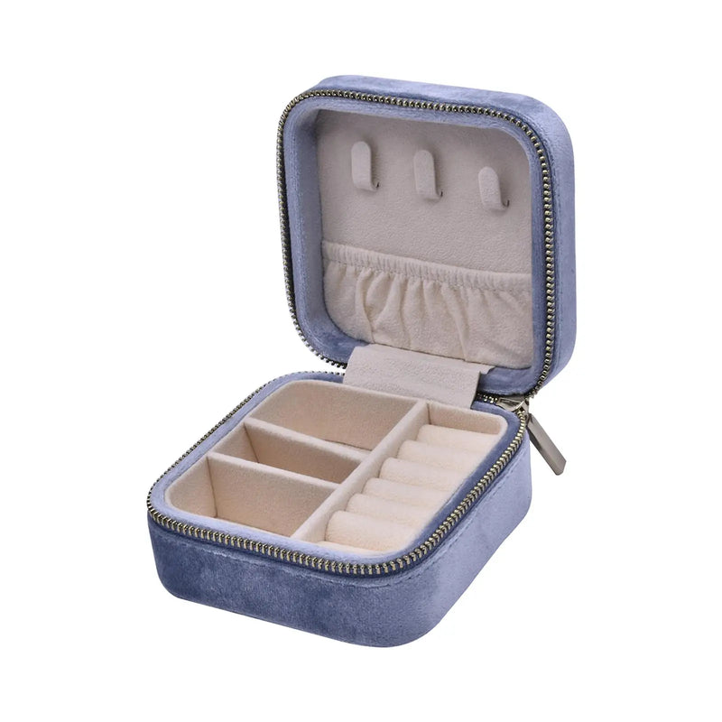 Velvet Jewelry Storage Box Two Layer Traveling Display Holder Organizer