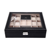 Jewelry Storage Box with Lock Necklace Showcase Watches Display