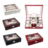 Jewelry Storage Box with Lock Necklace Showcase Watches Display